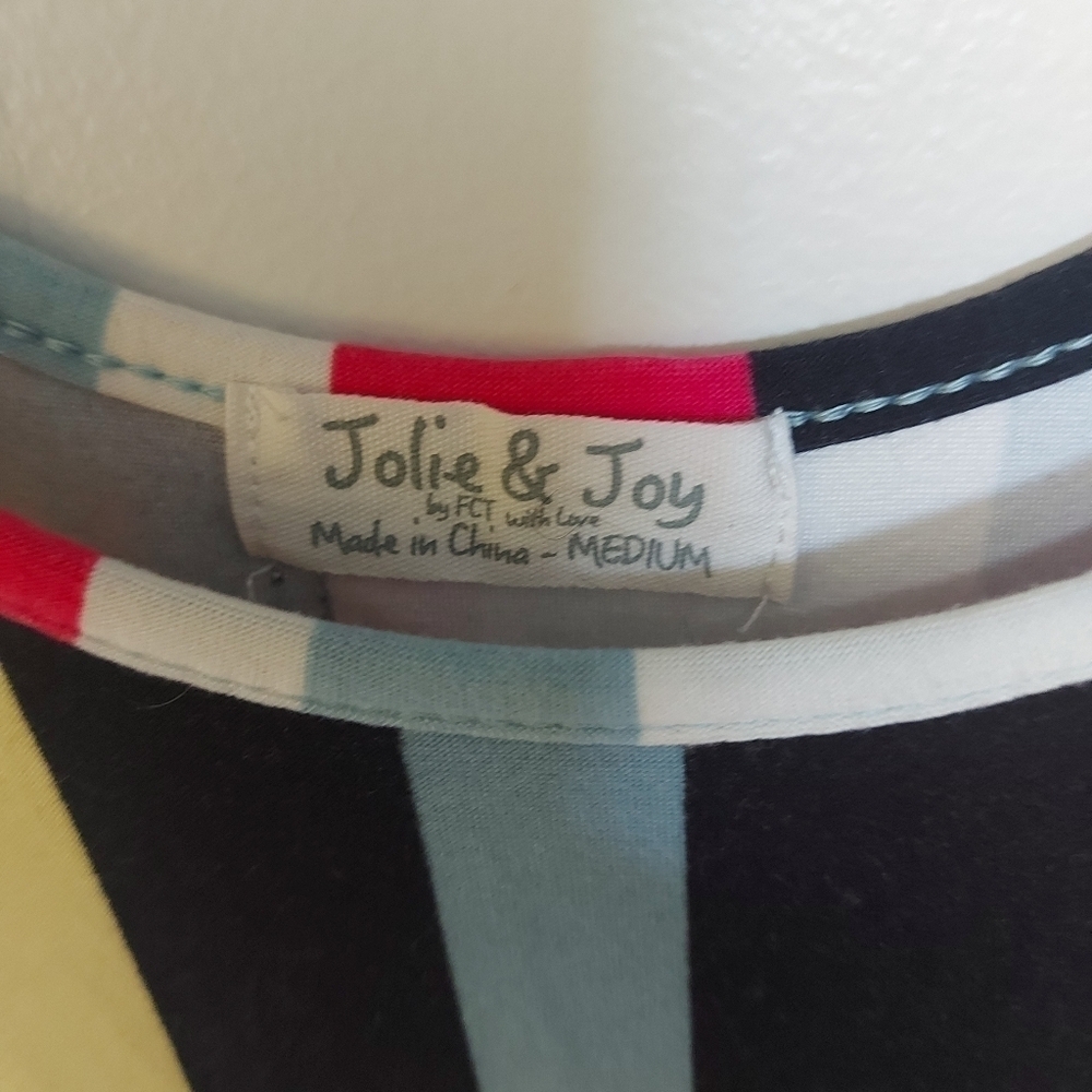 Pink/black striped dress medium - jolie&joy